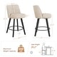 preview thumbnail 24 of 53, 26.in Swivel Bar stool PU Leather/Fabric Upholstered Counter Stool, High Back Armless Stool with Wooden Legs