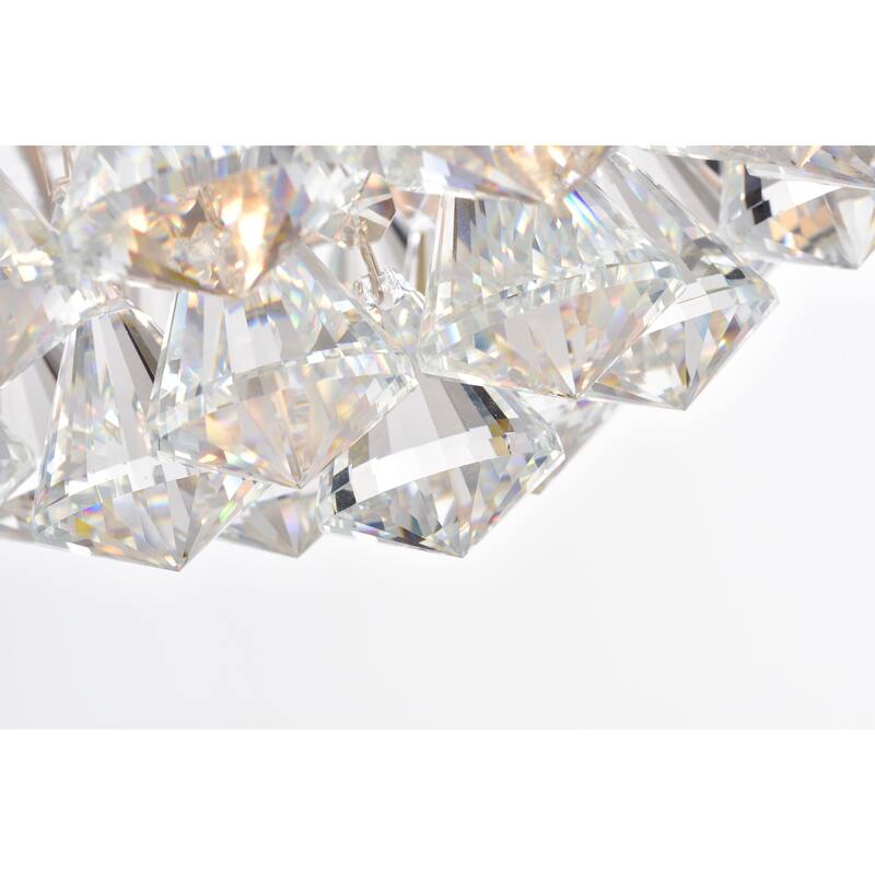 Gail 4-Light Metal & Crystal Shade Flush Mount