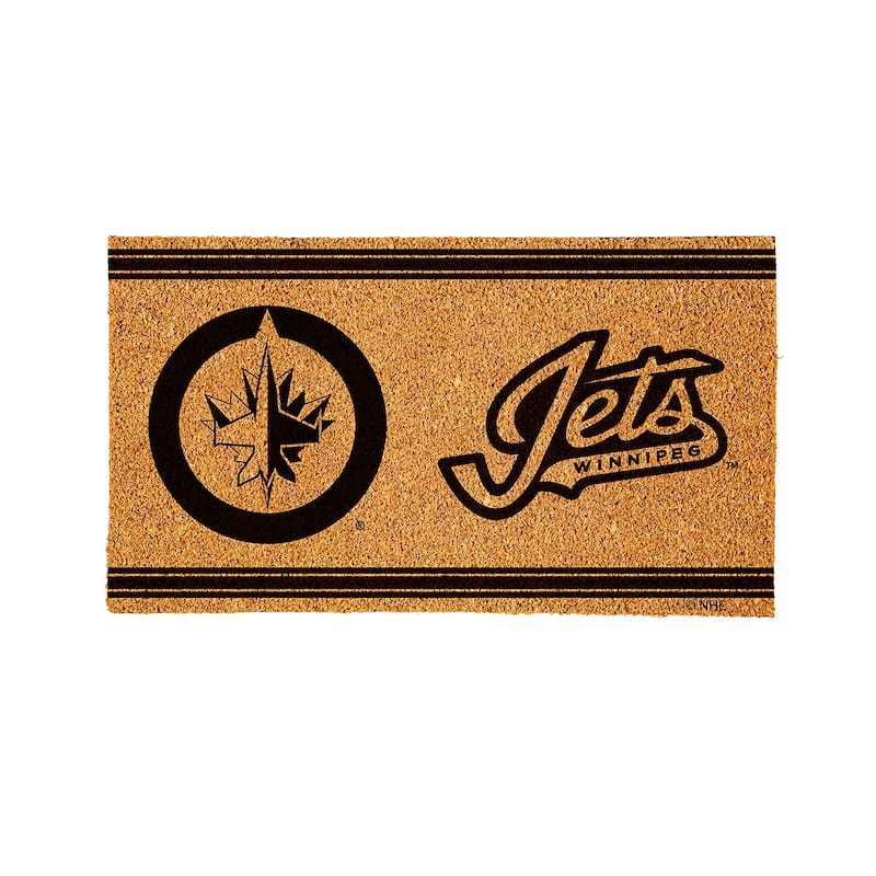 Winnipeg Jets Monochrome Indoor/Outdoor Coir Door Mat