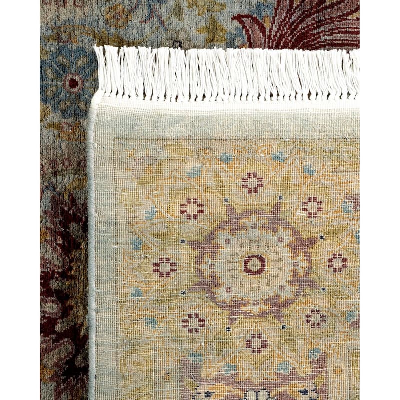 Overton Hand Knotted Wool Vintage Inspired Modern Contemporary Overdyed Gray Area Rug - 5' 3" x 10' 7"