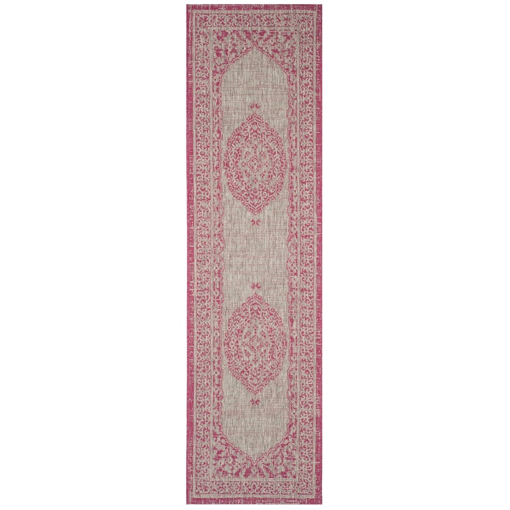 SAFAVIEH Courtyard Thoma Medallion Indoor/ Outdoor Waterproof Patio Backyard Rug