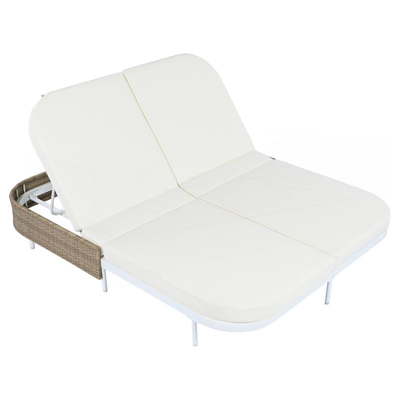 Iron Frame Outdoor Bed Loveseat