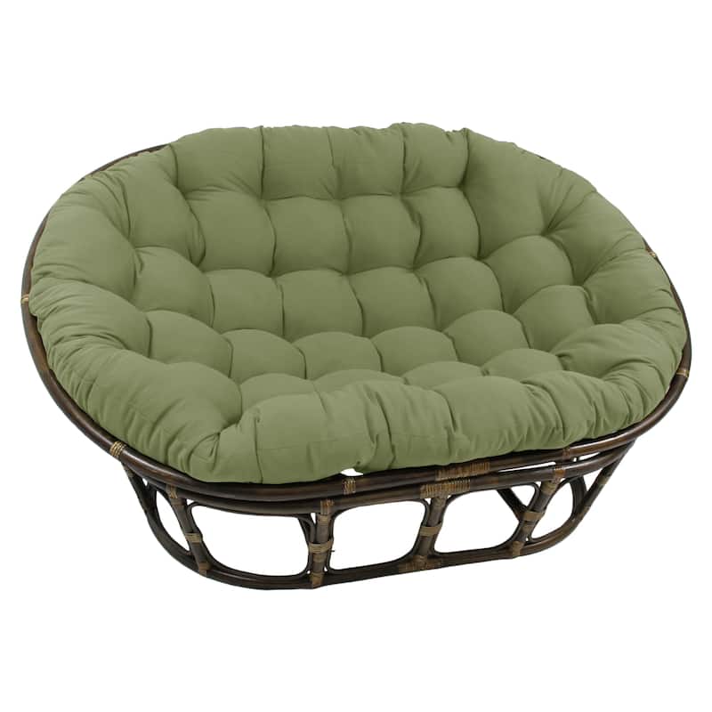 78-inch by 58-inch Twill Double Papasan Cushion (Cushion Only) - Sage