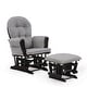 preview thumbnail 18 of 28, Rejoice Glider Rocking Chair with Ottoman BLACK / GRAY