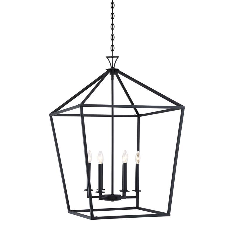 Savoy House 3-422-6 Townsend 6 Light 24" Wide Taper Candle Pendant - Matte Black