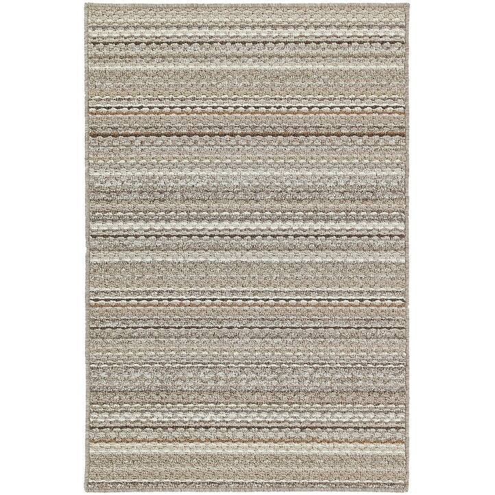 Garland Rug Carnival Striped Durable Indoor Area Rug - 4' x 6' - Random Earth Tone
