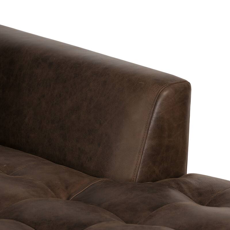 Poly & Bark Calle 114" Right-Facing Sectional - Full Grain Genuine Italian Leather