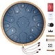 preview thumbnail 5 of 25, Steel Tongue Drum Rain Drum for Outside Garden, D Major Key, Tank Drum Hand Pan Drum Percussion Instrument 15 Tones and D-key design, 14-inch, Blue