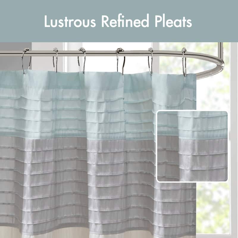 Madison Park Amherst Faux Silk Shower Curtain