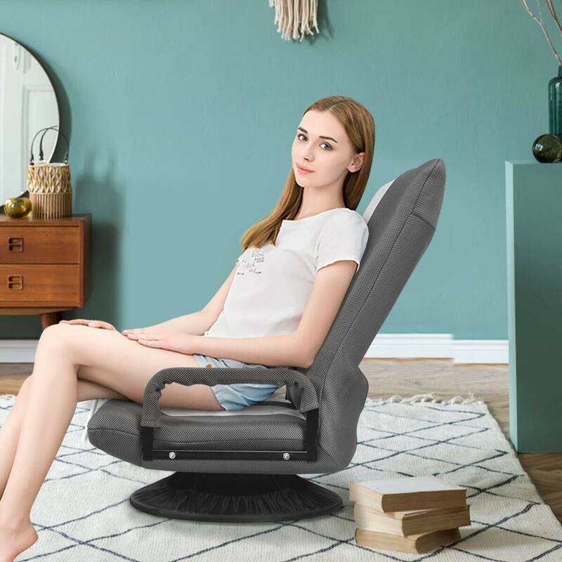 Gymax Gaming Floor Chair Folding Lazy Sofa 6-Position Adjustable - See Details