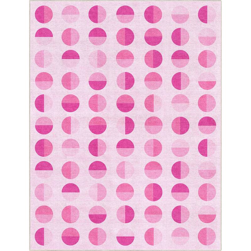 Well Woven Apollo Split Dot Mid-Century Modern Flat-Weave Area Rug