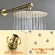 preview thumbnail 5 of 28, Wall Mount Tub Shower Faucet With Hand Shower Rainfall Shower System Set With Tub Spout Pressure Balance 10 Inch Shower Head Set