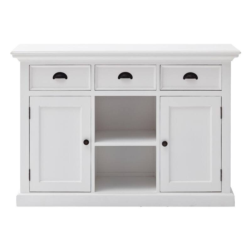 White Modern Farmhouse Large Accent Cabinet with Baskets - 33.46" x 49.21" x 19.69"