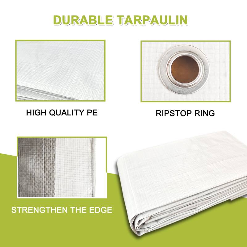 All-Weather Protective Cover for Metal Chicken Coops - White