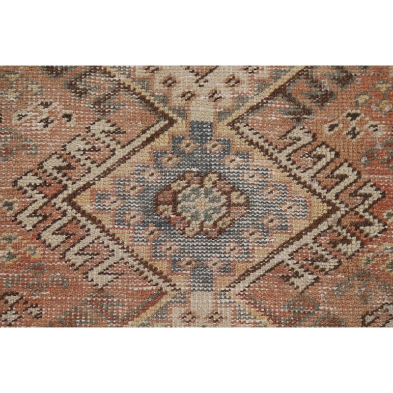 Distressed Bakhtiari Vintage Persian Area Rug Handmade Wool Carpet - 5'1" x 10'1"