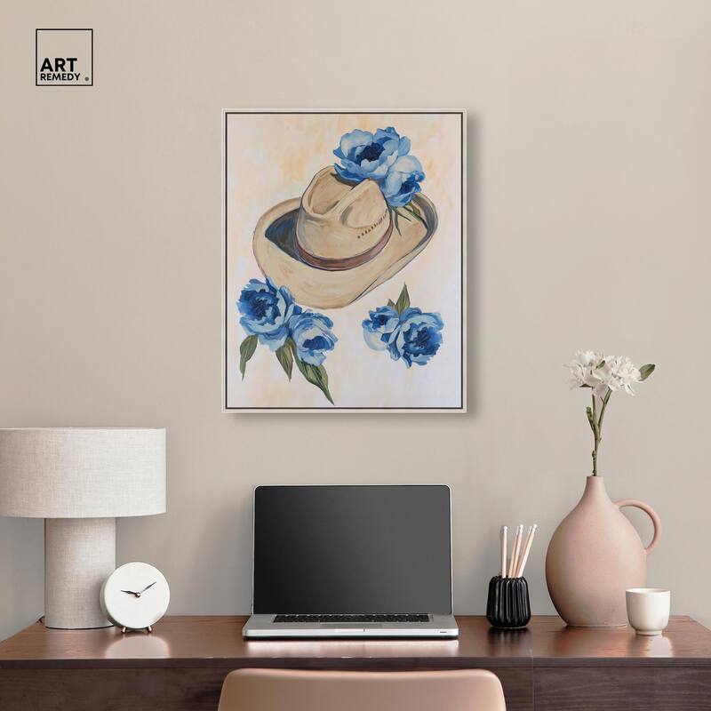 Brimming Blues I Canvas by Art Remedy