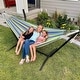 preview thumbnail 74 of 86, Double Cotton Hammock with Space Saving Steel Stand