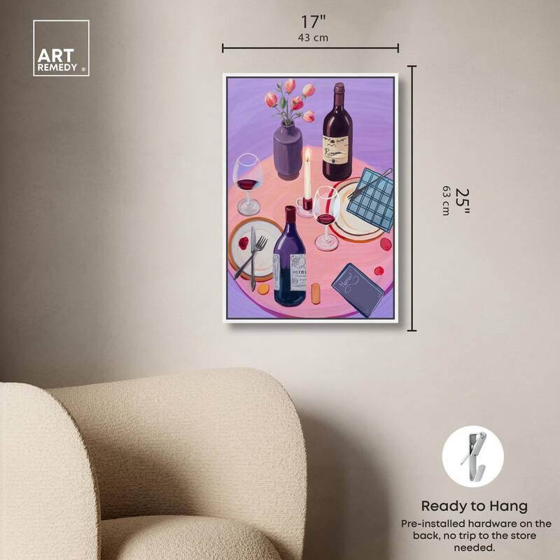 Lavender Haze Dinner Canvas by Art Remedy