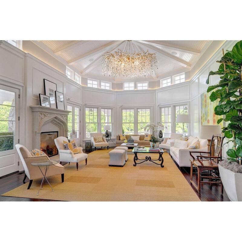 KAYLA 47.2" 18-Lights Gold Modern Tree Branch Chandelier, Luxury K9 Crystal Chandelier