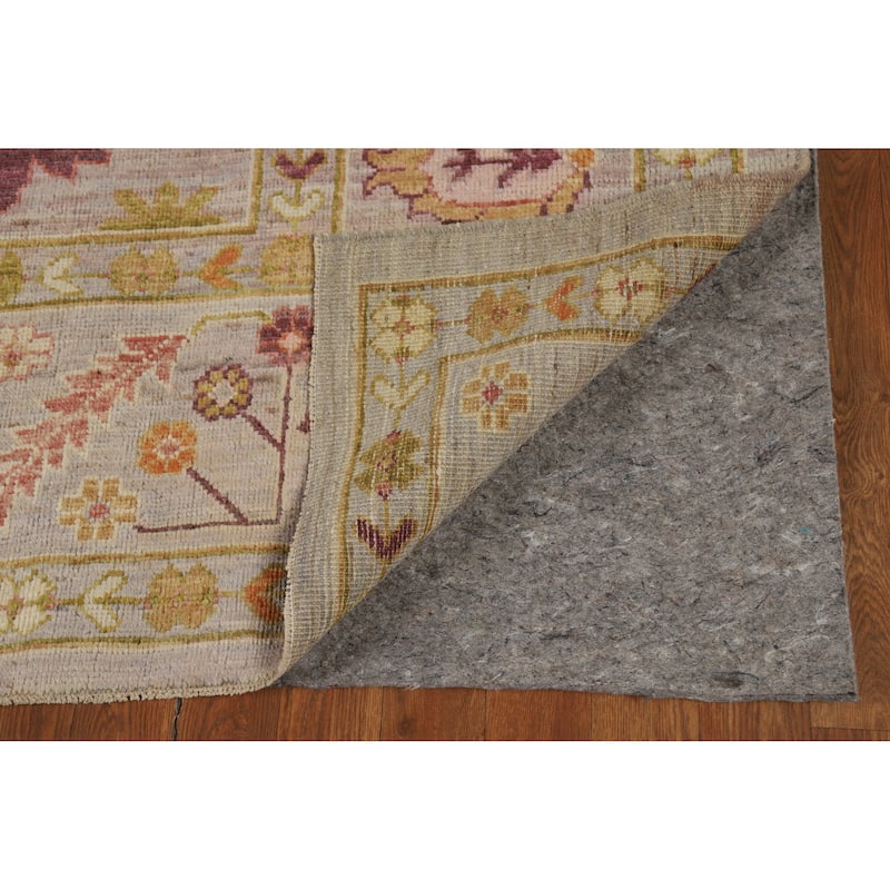 Floral Oushak Turkish Area Rug Hand-Knotted Bedroom Wool Carpet - 8'3" x 9'6"