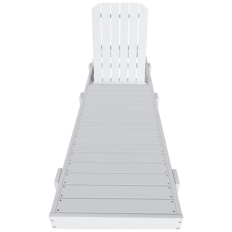 Polytrends Altura Armless Poly Eco-Friendly All Weather Reclining Chaise Lounge