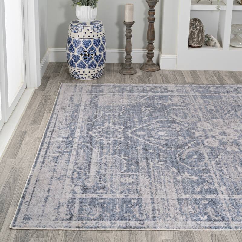 JONATHAN Y Shaemus Global Medallion Low-Pile Machine-Washable Area Rug