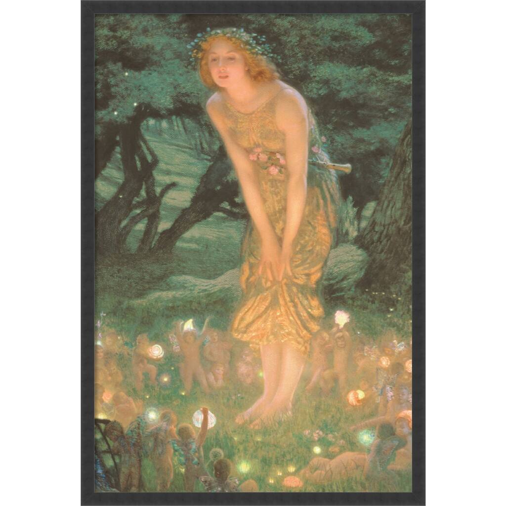 Framed Art Print Midsummer Eve by Edward Robert Hughes 26 x 38-inch
