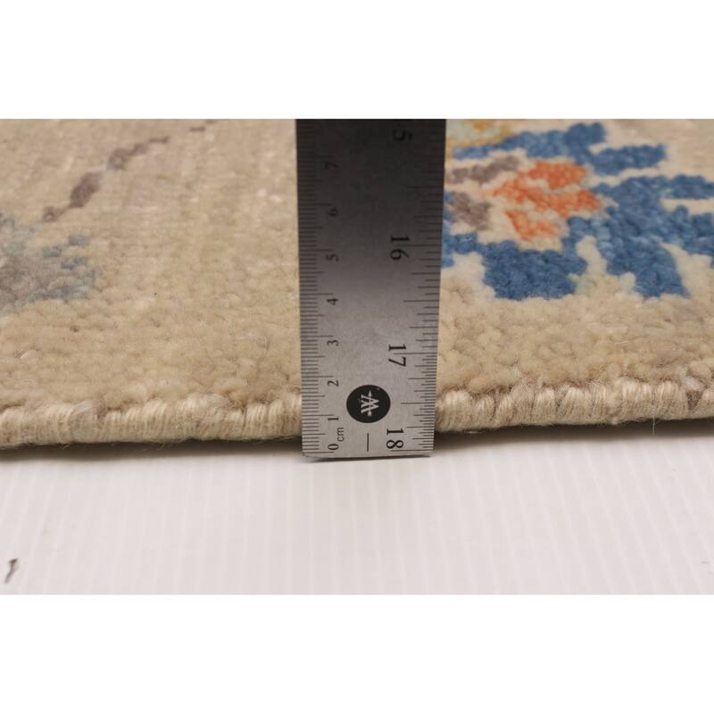 ECARPETGALLERY Hand-knotted Modern Oushak Grey Wool Rug - 8'2 x 10'2