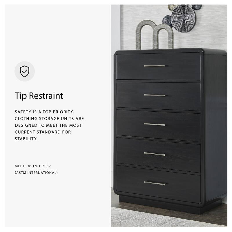 Signature Design by Ashley Rowanbeck Black Chest of Drawers