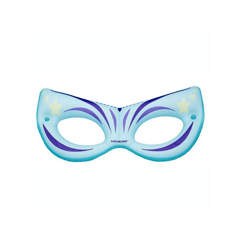 Inflatable Blue And Purple Masquerade Double Mesh Seat Swimming Pool Float 12-Inch - 12"