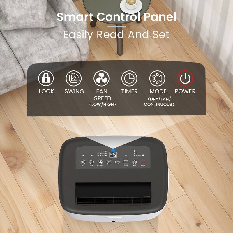 Yaufey 150 Pints Powerful Home Dehumidifier for Room up to 7000 Sq. Ft