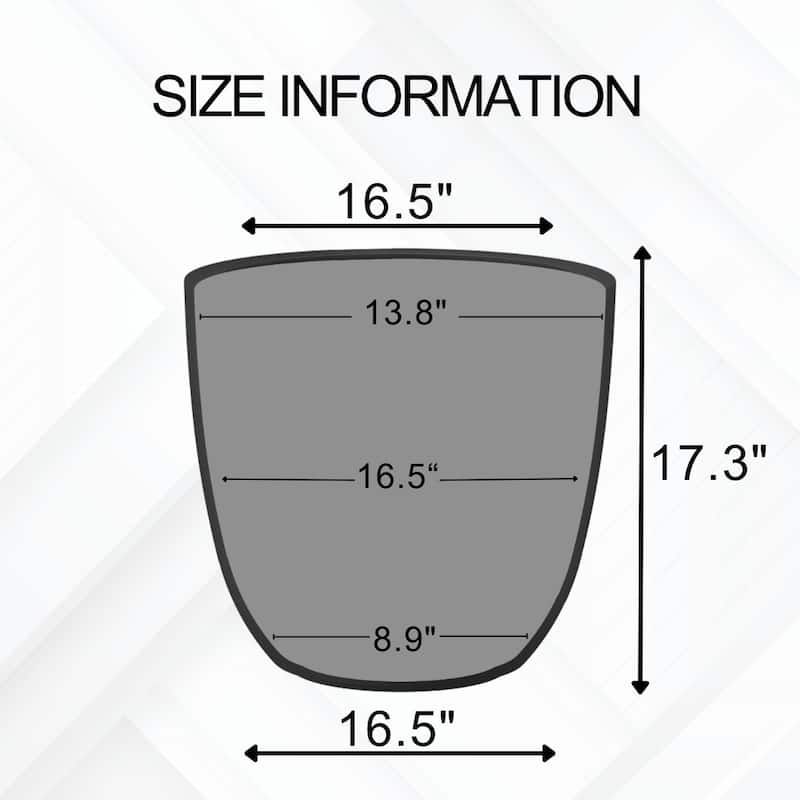 Small 13.4 in. Tall, Lightweight Concrete Indoor/Outdoor Round Planter