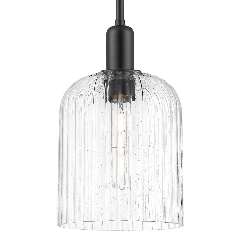 Innovations Lighting 716-1S-G559-8SDY Bridal Veil 8" Wide Mini Pendant - Matte Black