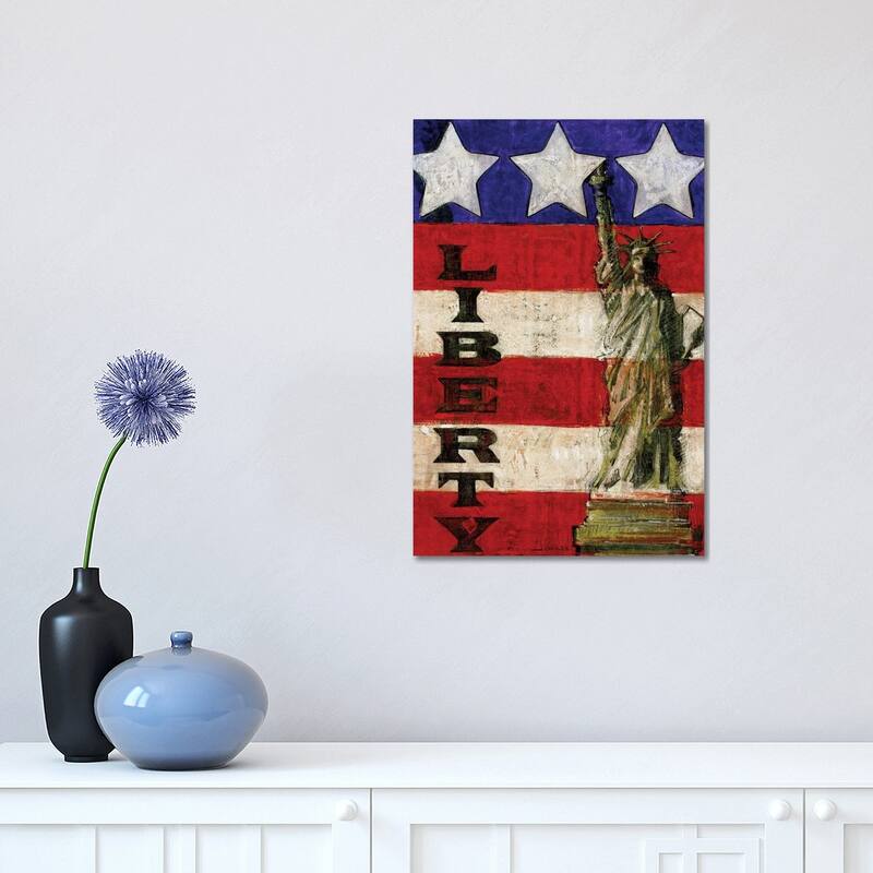 iCanvas "Miss Liberty's Stripes" by J. Charles Canvas Print - 18x12x1.5