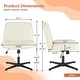 preview thumbnail 47 of 66, Desk Chairs. Cross Legged Office Task Armless Wide Vanity Makeup Chair Computer Chairs for Home Office