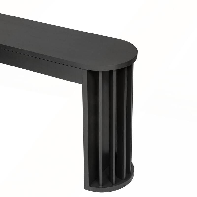 59-inch Long Console Table with Oak Veneer
