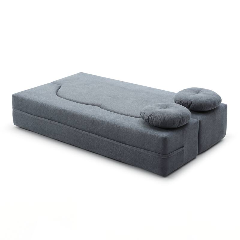 Folding Sofa Bed with Pillow, Floor & Futon Loveseat Couch