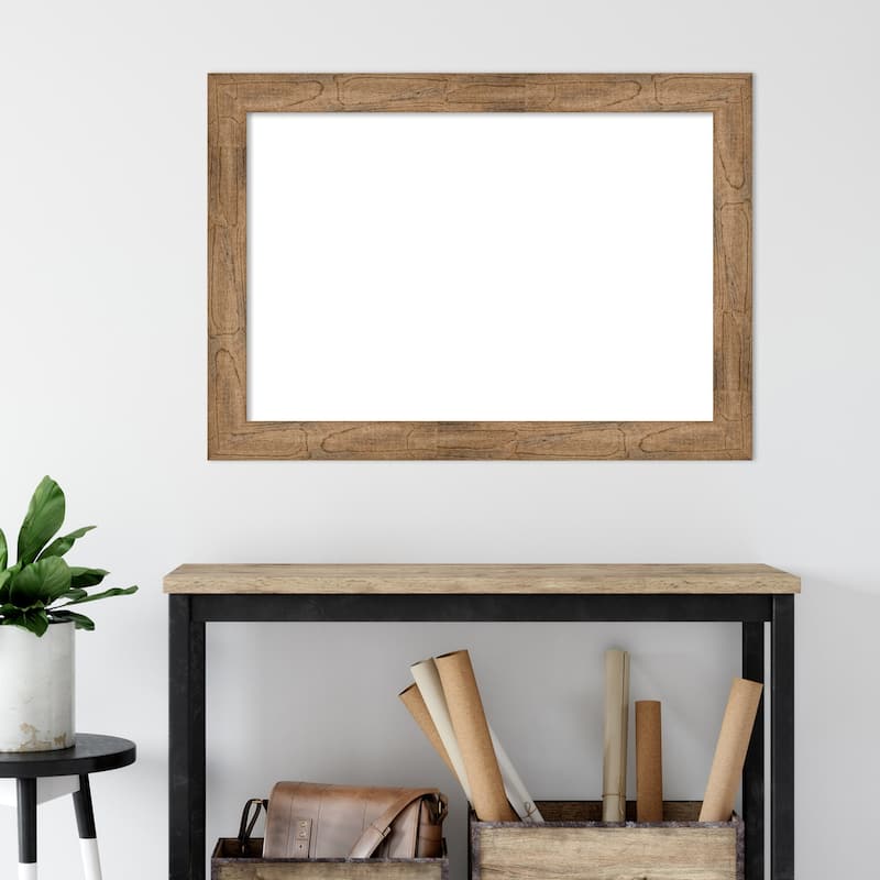 Amanti Art Owl Brown Framed Dry Erase Magnetic Board
