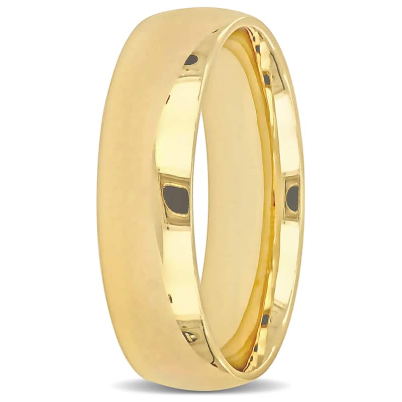 Miadora 6mm Polished Finish Wedding Band in 14k Yellow Gold