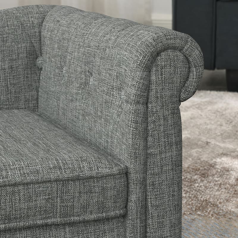 Anmytek Light Grey Elevated Dog Sofa Bed Durable Linen Pet Bed for Small and Medium Dogs