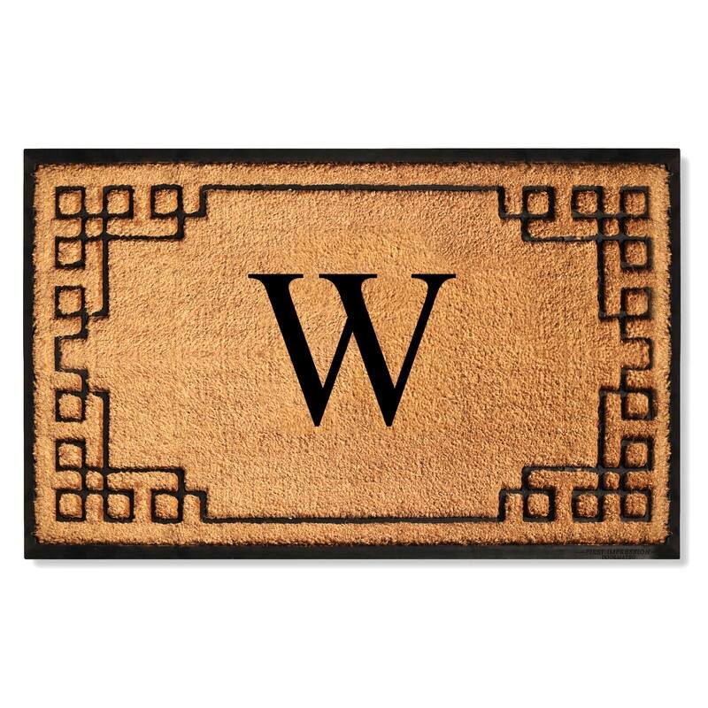 A1HC Natural Coir & Rubber Door Mat, Heavy Duty, Dirt Trapping, Long-Lasting Entrance Doormats,Thick & Durable Outdoor Entry Mat - 30" X 48" - W