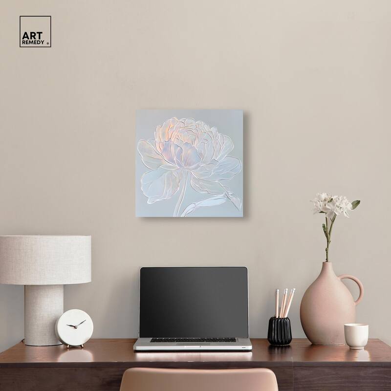 Embossed Flower II Canvas by Art Remedy, Gallery Wrapped