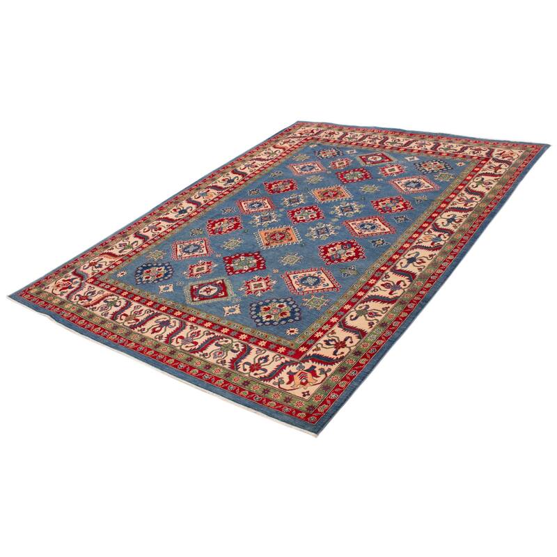 ECARPETGALLERY Hand-knotted Uzbek Ghazni Blue Wool Rug - 9'0 x 11'10