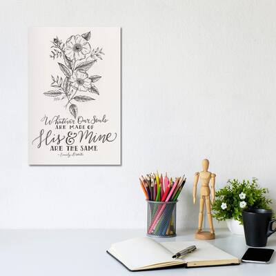 iCanvas "Wedding Quote - Emily Bronte" by Lily & Val Canvas Print