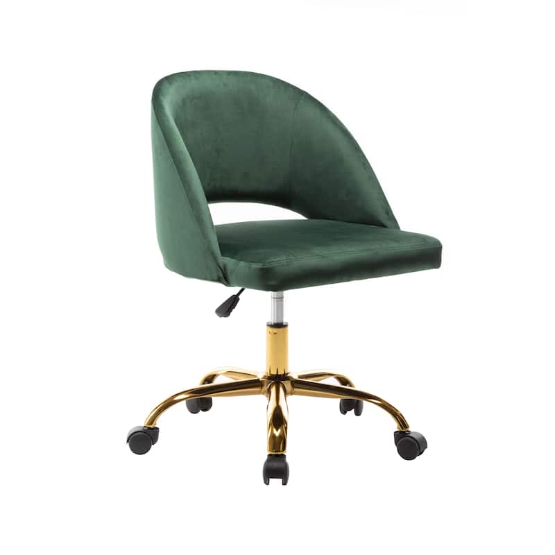 Porthos Home Naiko Velvet Upholstery Swivel Office Chair