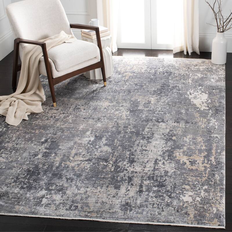 SAFAVIEH, Eclipse Oriana Modern Abstract Viscose Fringe Rug