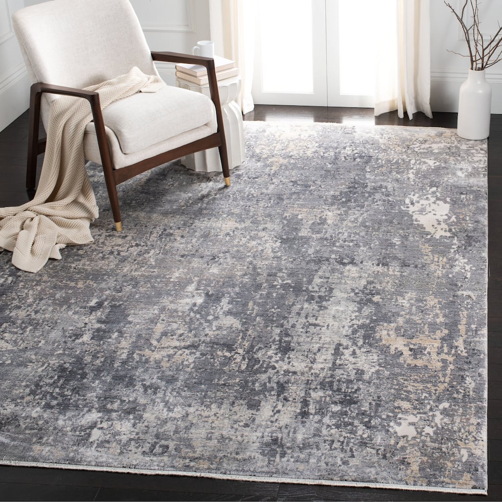SAFAVIEH, Eclipse Oriana Modern Abstract Viscose Fringe Rug