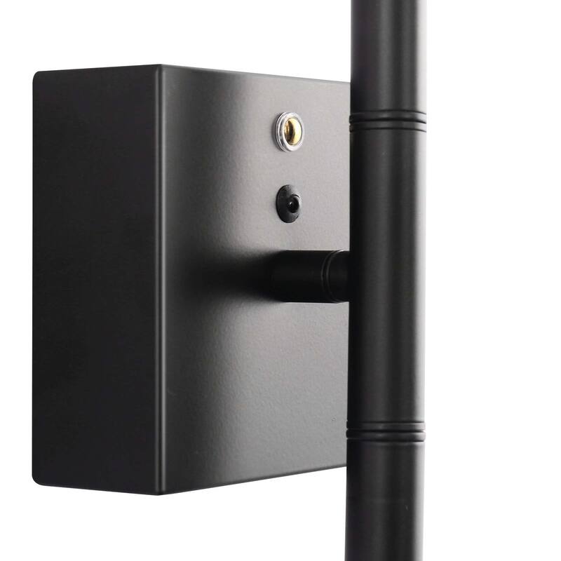 YANSUN Black LED Wall Lamp, 3000K Remote Control, 400LM Indoor Wall Light