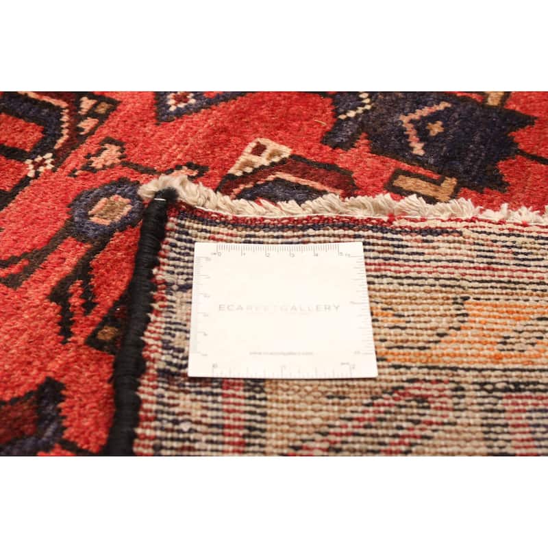 ECARPETGALLERY Hand-knotted Andelz Red Wool Rug - 3'4 x 10'0