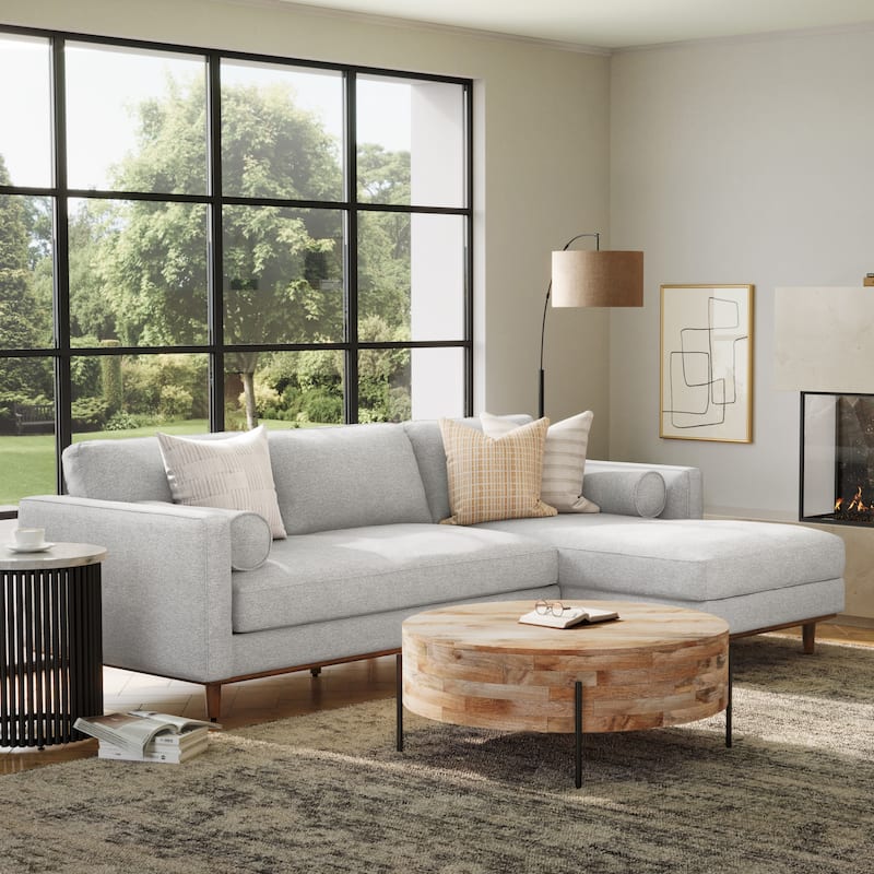 WYNDENHALL Brixley Mid-Century102 inch Wide Sofa - Mist Grey